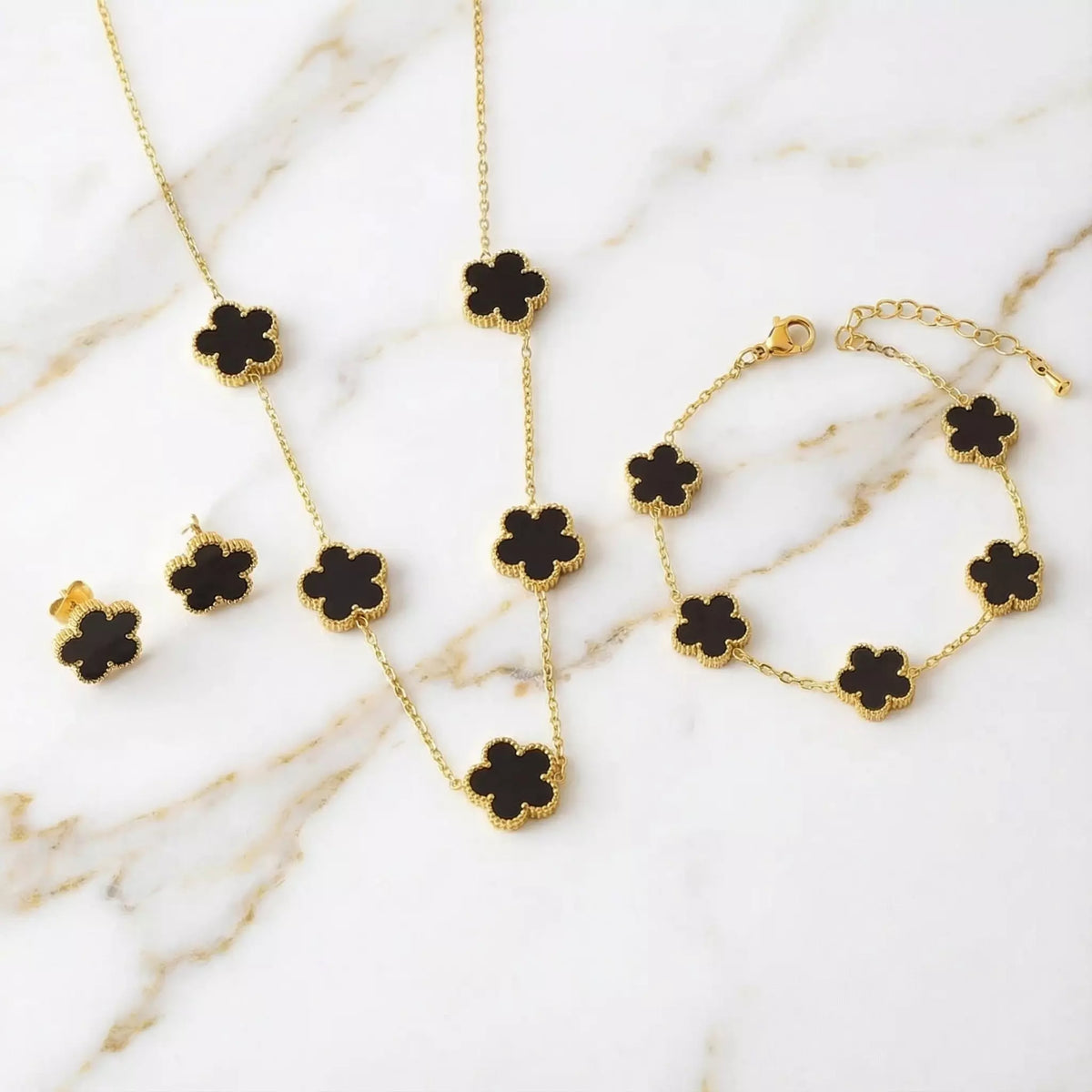 Schmuckset mit Kleeblatt