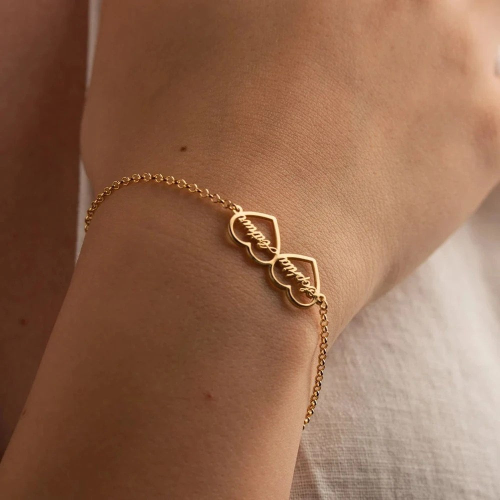 Armbänder-Set mit zwei Herzen - Bild 3