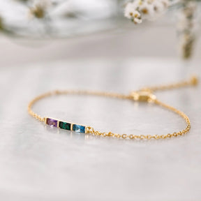 Armband mit Geburtsstein und Gravur - Bild 5