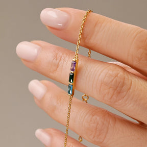 Armband mit Geburtsstein und Gravur - Bild 7