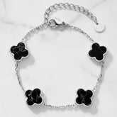 Armband mit marmorierten Kleeblättern