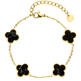 Armband mit marmorierten Kleeblättern