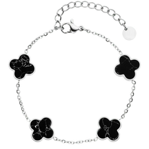 Armband mit marmorierten Kleeblättern