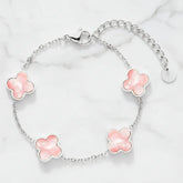 Armband mit rosa Kleeblatt