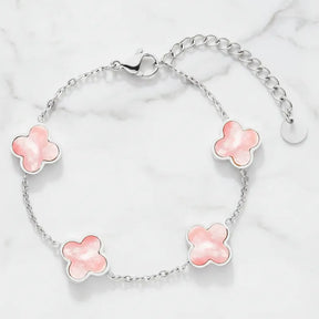 Armband mit rosa Kleeblatt