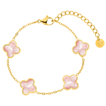Armband mit rosa Kleeblatt