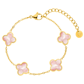 Armband mit rosa Kleeblatt