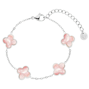 Armband mit rosa Kleeblatt