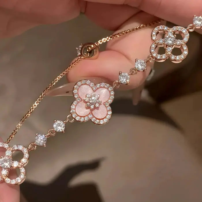 Armband Sakura mit Kleeblatt