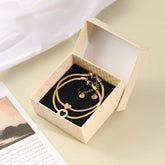 Endless Love Armband-Set aus Edelstahl in Goldfarben mit Herz-Anhänger in Geschenkbox