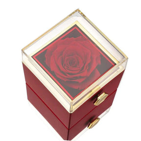 Ewige Rose Box mit Gravurkette