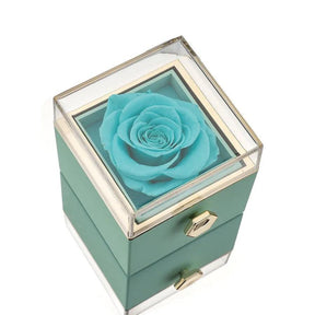 Ewige Rose Box mit Gravurkette