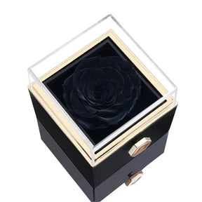 Ewige Rose Box mit Gravurkette
