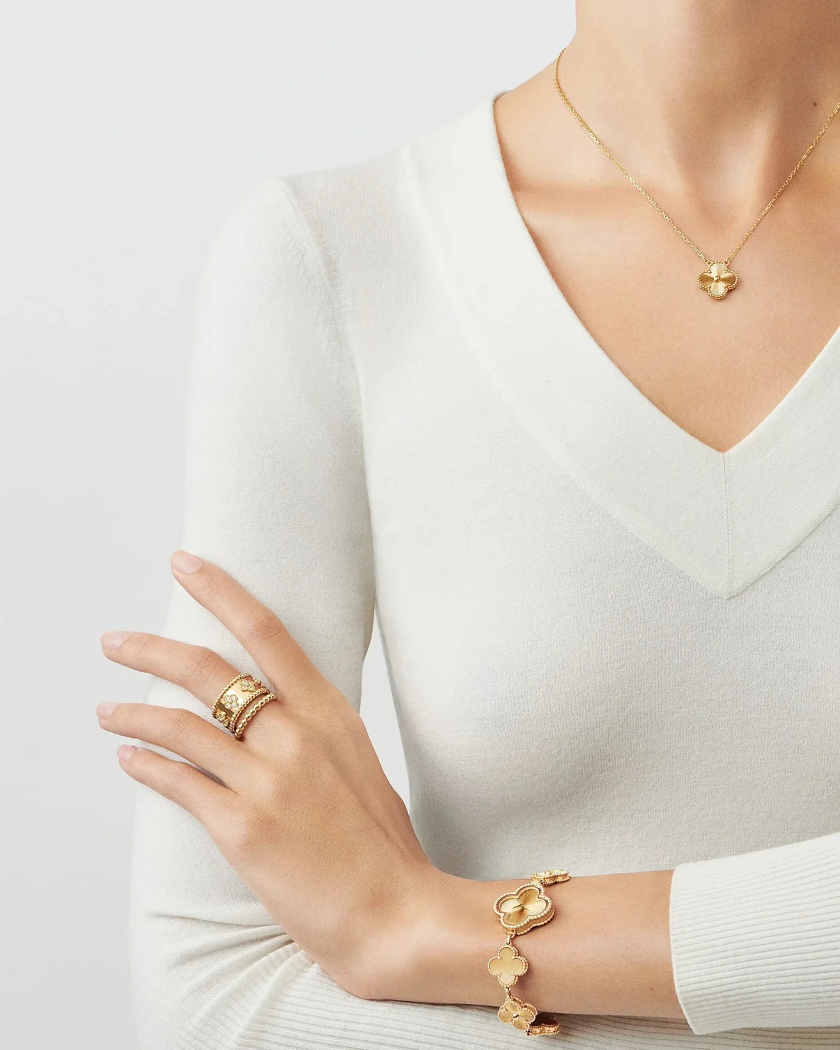 Kette mit Kleeblatt-Anhänger