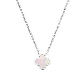 Kette mit rosa Kleeblatt