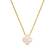 Kette mit rosa Kleeblatt