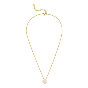 Kette mit rosa Kleeblatt