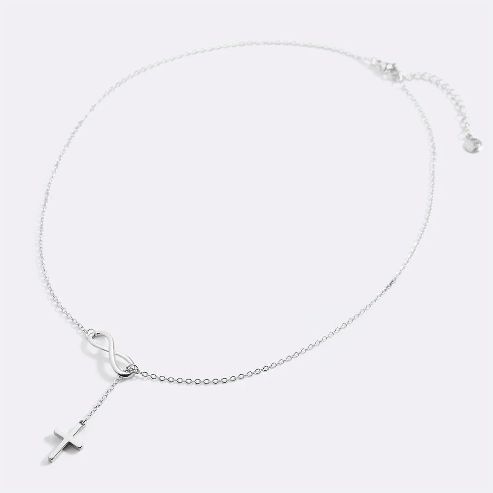 Kette mit Unendlichkeit und Kreuz