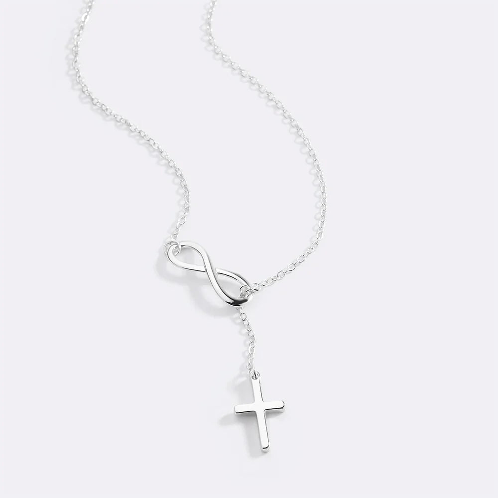 Kette mit Unendlichkeit und Kreuz