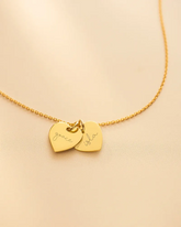 Kette mit zwei Herzen und Gravur