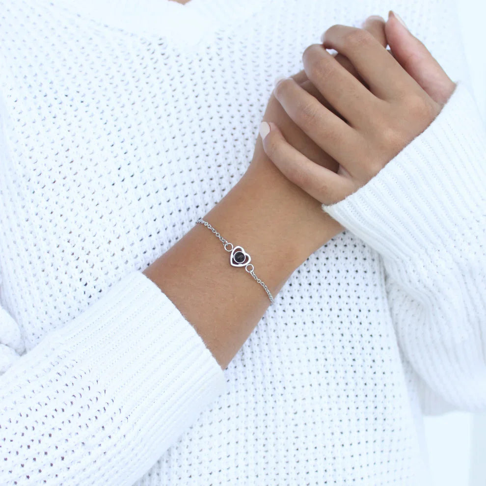 Kettenarmband mit Herz und Foto