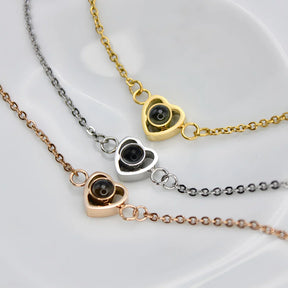 Kettenarmband mit Herz und Foto