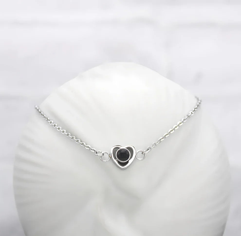 Kettenarmband mit Herz und Foto