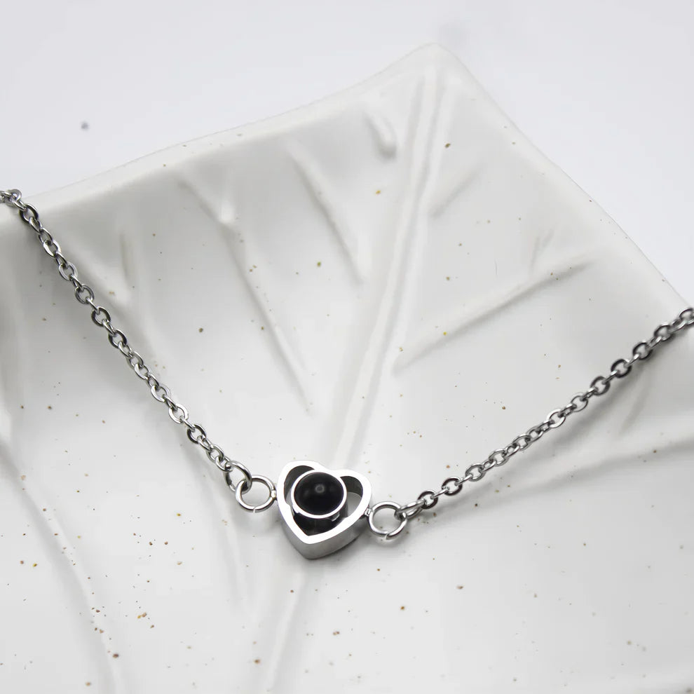 Kettenarmband mit Herz und Foto