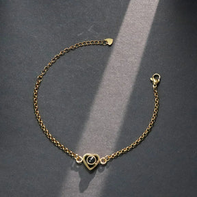 Kettenarmband mit Herz und Foto