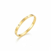 Kleeblatt Arm-Party Set, goldfarbener Armreif aus Edelstahl mit Kleeblatt-Zirkonia