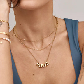 Personalisierte Bubble-Namenskette