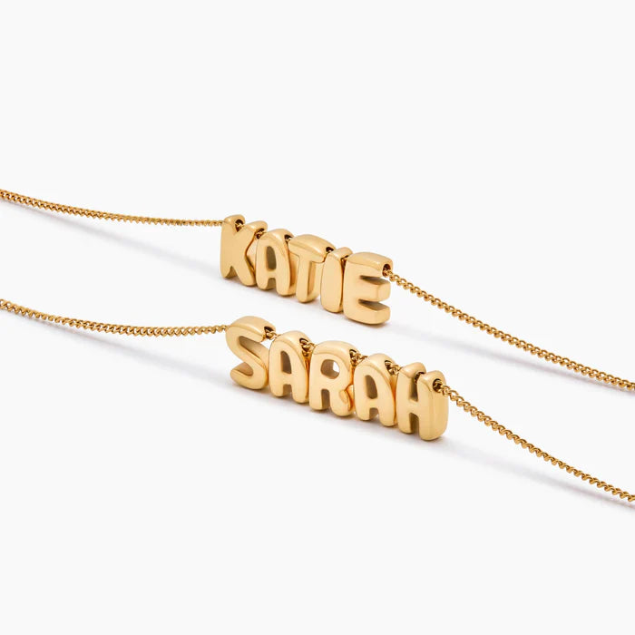 Personalisierte Bubble-Namenskette