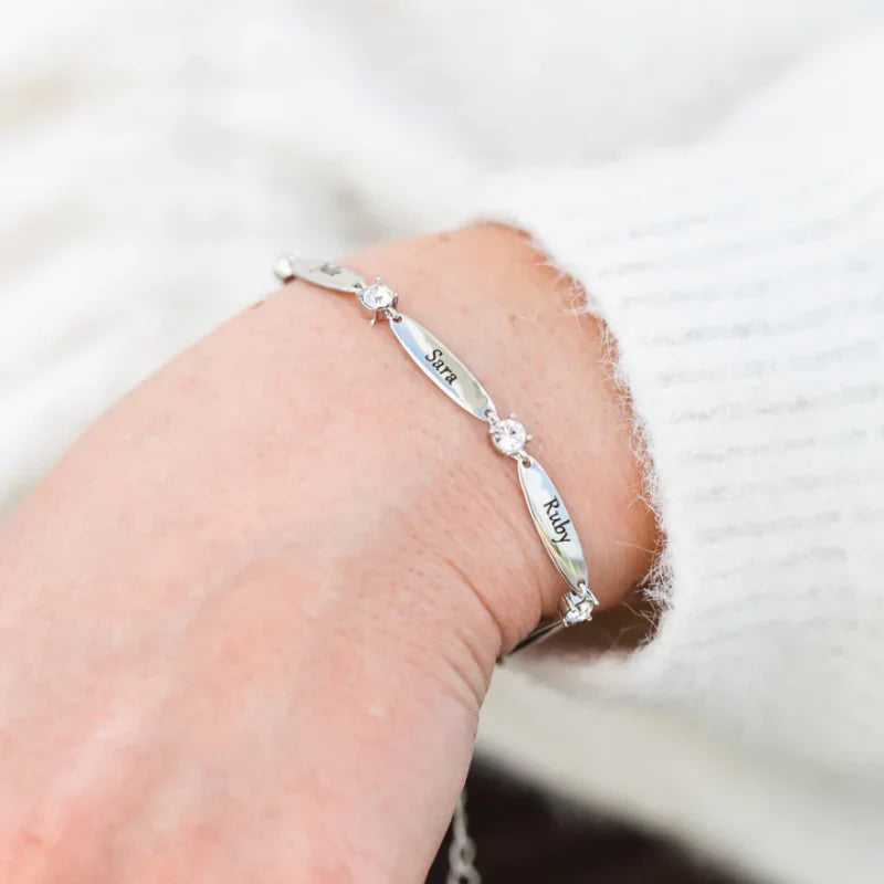 Personalisiertes Armband mit Zirkonia