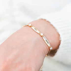 Personalisiertes Armband mit Zirkonia