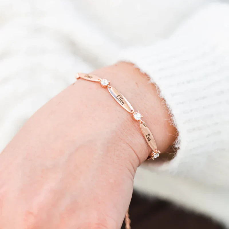 Personalisiertes Armband mit Zirkonia