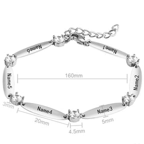 Personalisiertes Armband mit Zirkonia