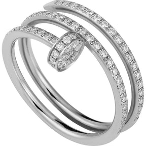 Ring Audace Pavé - Silber