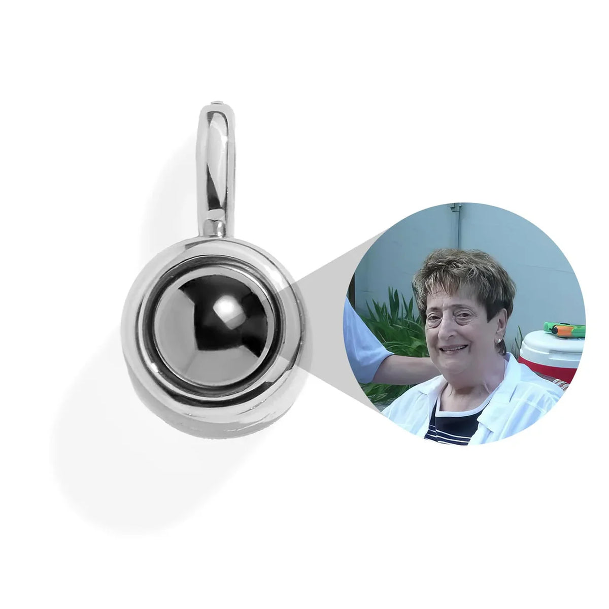Runder Clip-Charm mit Foto