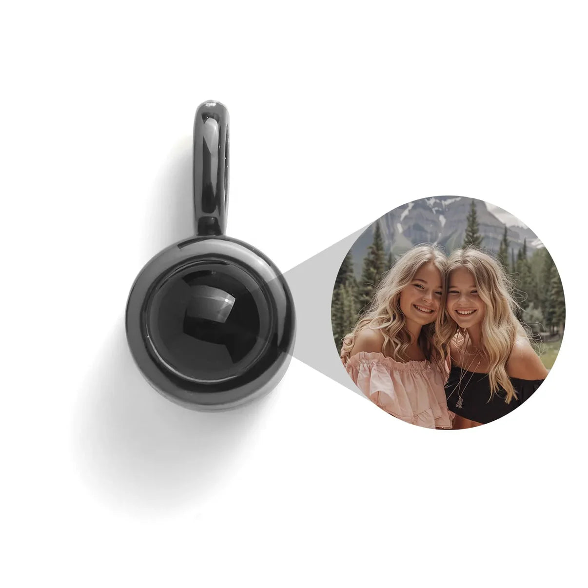 Runder Clip-Charm mit Foto