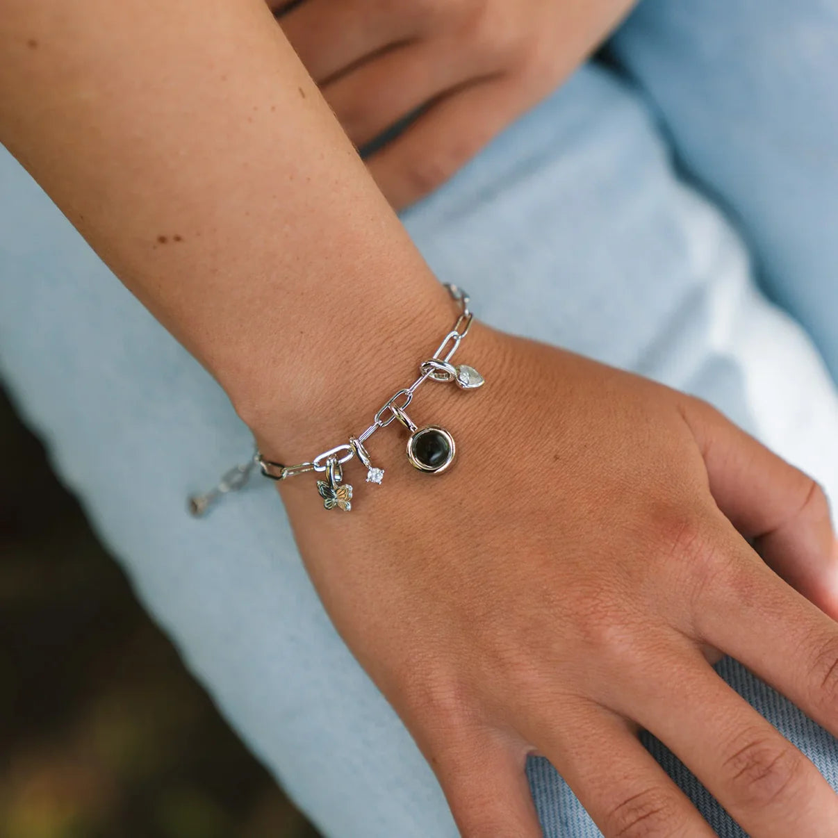 Runder Clip-Charm mit Foto