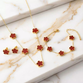 Schmuckset mit Kleeblatt