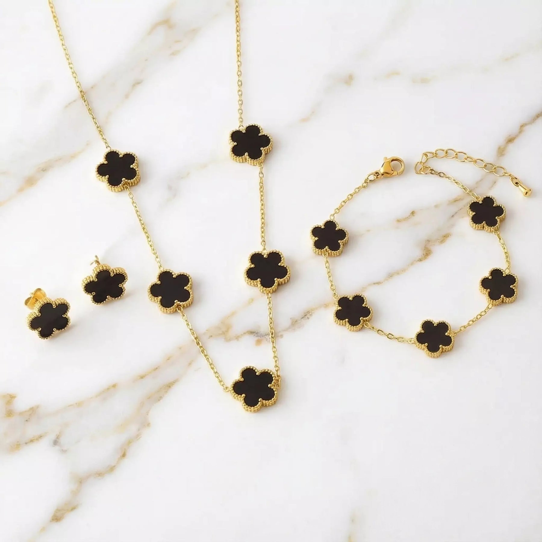 Schmuckset mit Kleeblatt