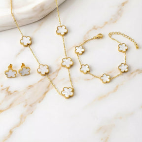 Schmuckset mit Kleeblatt