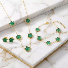 Schmuckset mit Kleeblatt