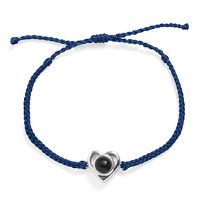 Textilarmband mit Herz und Foto