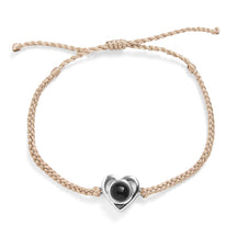 Textilarmband mit Herz und Foto