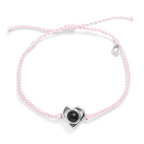 Textilarmband mit Herz und Foto