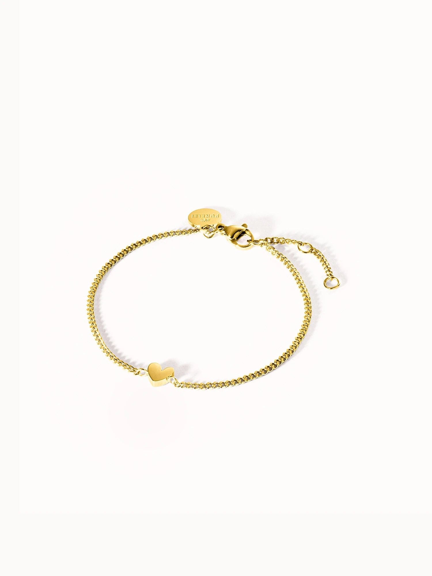 Tiny Heart Armband aus Edelstahl in Goldfarben mit zartem Herz-Anhänger